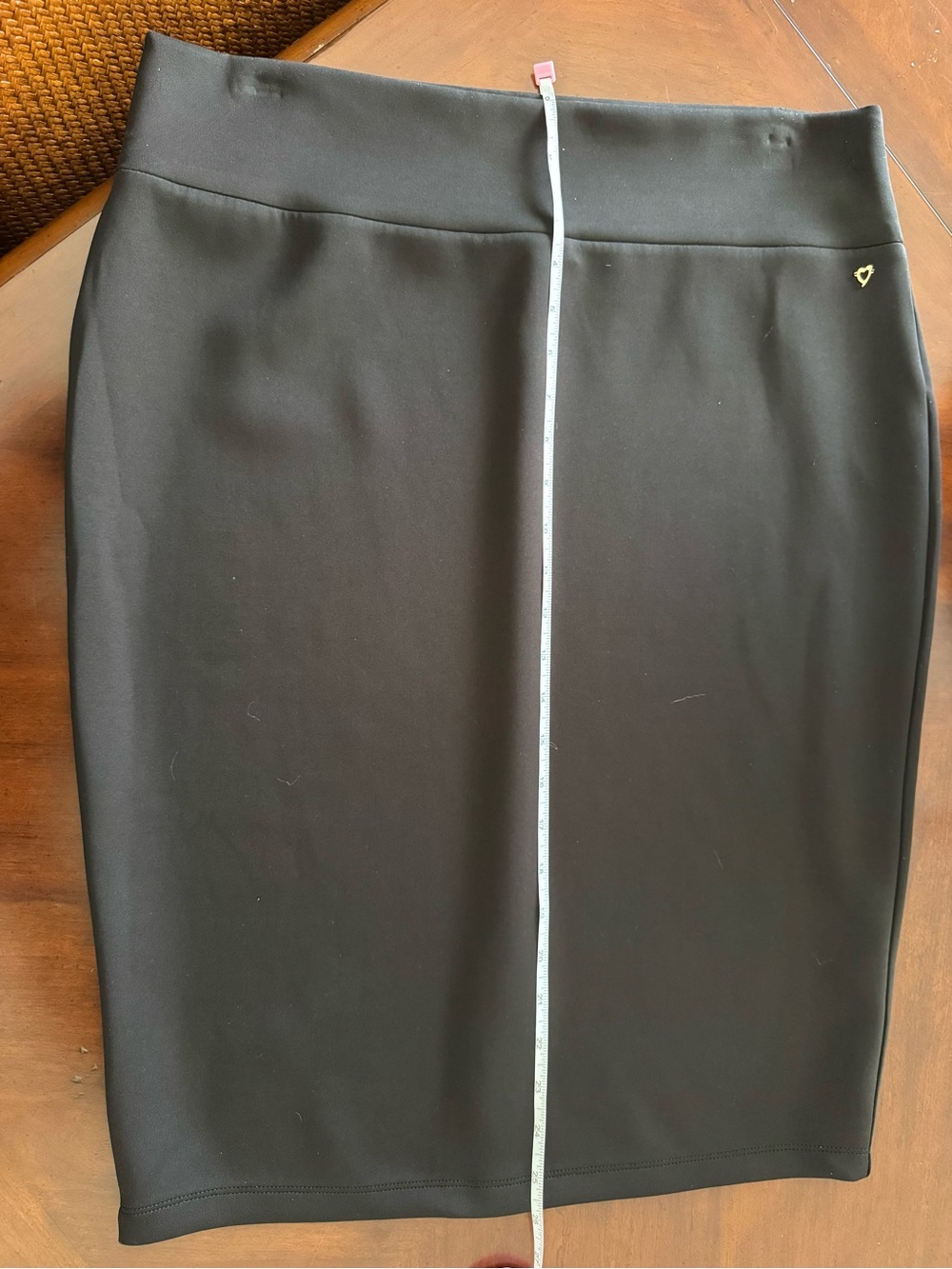 Thalia Sodi Black Pencil Skirt with Gold Heart Accent - Picture 6 of 6